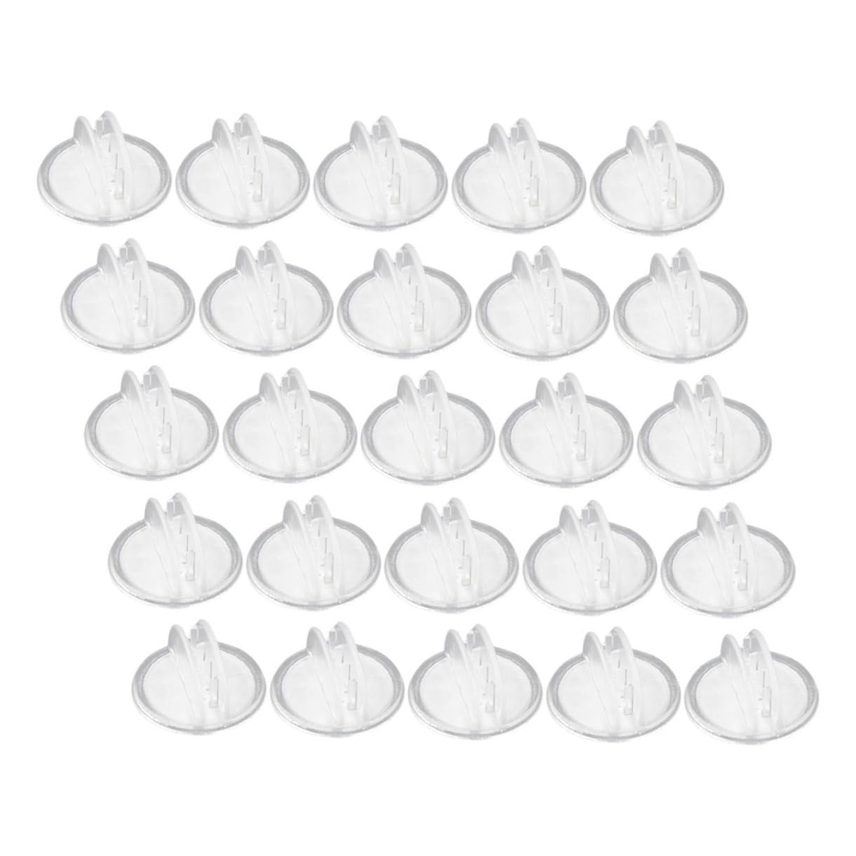 Angoily 25 pièces Pince-étiquettes Plastique Transparentes Adhésives pour Affichage de Marchandises Support Solide pour Étiquettes de Prix Lot de Clips Étiquette pour Petits Objets Bureau