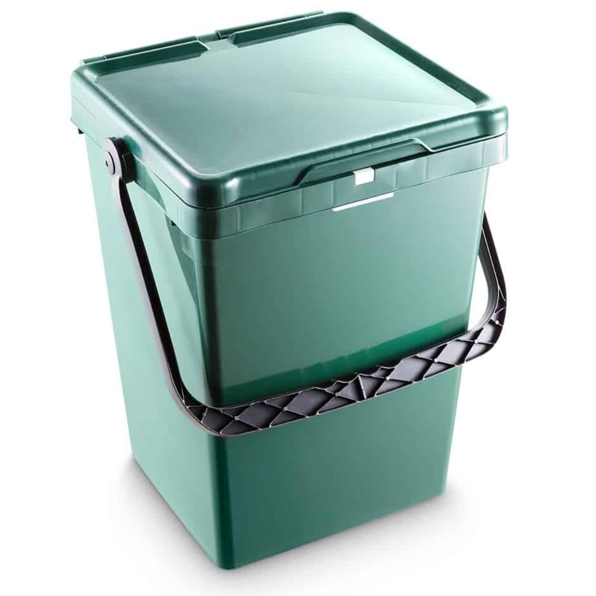 Tomaino - Poubelle de tri sélectif 20 l – Poubelle humide, verre, papier et plastique avec poignée anti-randonnement – Poubelle pour cuisine et extérieur – Vert