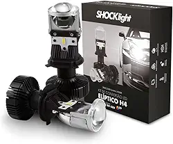 Kit Led H4 Mini Projetor Canhão Eliptico Shocklight Carro
