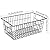 GEDLIRE 15.2" Metal Wire Baskets for Organizing 6 Pack, Household Pantry Storage Freezer Organizer Bins with Handles, Freezer Baskets for Upright Freezer, Refrigerators, Kitchen Cabinets, Black