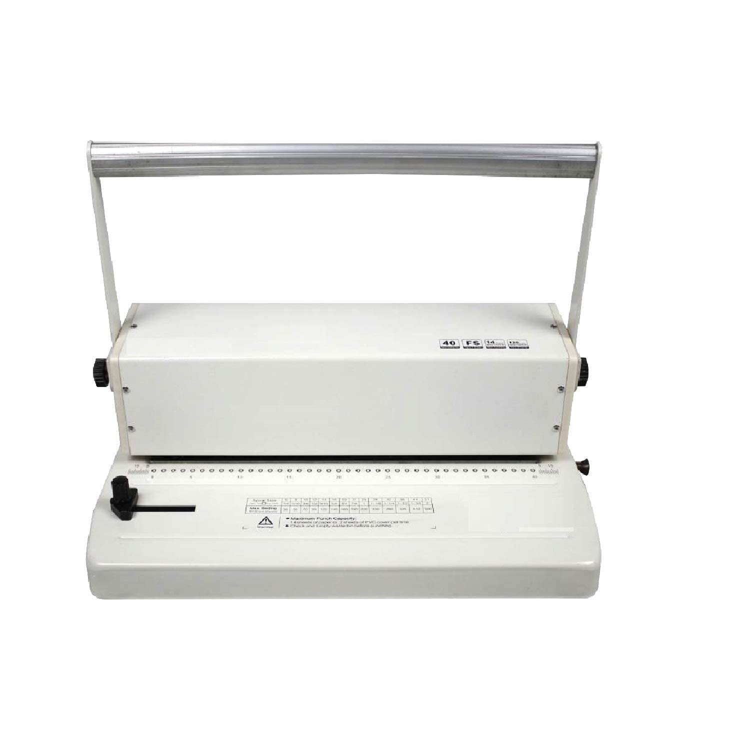 KANABEE A4 40 Holes Spiral Binding Machine (White)