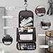 hanvate Fashion Hanging Toiletry Bag For Men, PU Leather Cosmetic Organizer, Large Capacity,Bag for Business Travel, Gym Camping and Toiletries Mens Gift (Coffee)