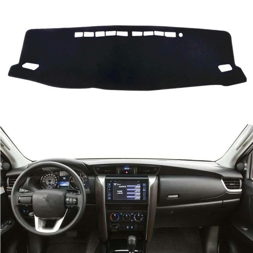 Car Dashboard Cover Mat For Toyota Fortuner SW4 2016 2017 2018 2019 2020 2021 2022 2023 Sunshade Windshield Glare Non-Slip Dashboard Mat Pad Interior