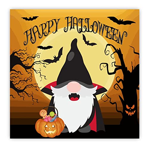 Cadeau pendaison de crémaillère avec cette plaque de bois Halloween lune
