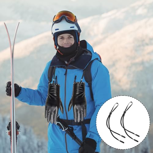 Xinjoduz 2 PCS Hat Retainer Clips for Travel on Bag, Elastic Hat Strap Clips for Wind Strap Hats Chin Straps, Adjustable Retainers with Strings Serve to Golfing, Fishing, Boating (39 cm, Black) - Image 4