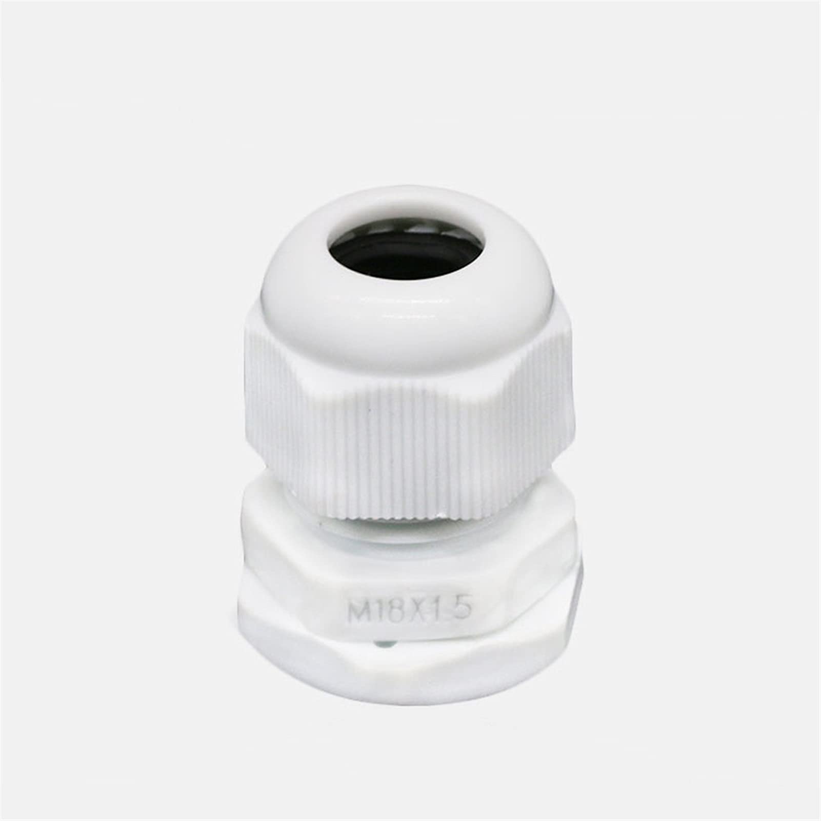 Kit de mezcla de sellos de cable, Conectores de cable de nailon de plástico, prensaestopas for caja de conexiones, 10 unidades, IP68(White,PG19)