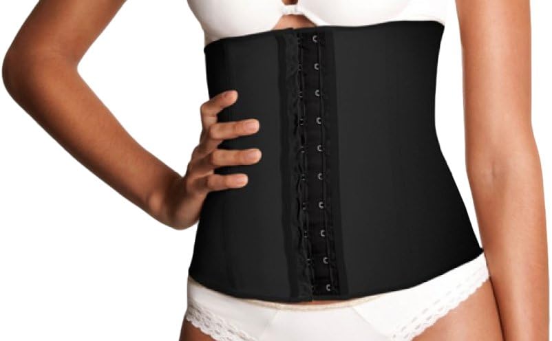 Body Curve Thermal Heat Slimming Waist Trainer Cincher, Black, 1 Count