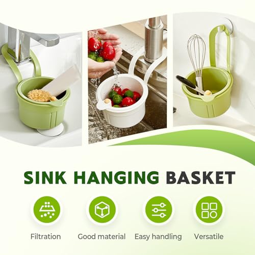 Colador para fregadero de cocina con cesta y diseño autolimpiante miniatura 2