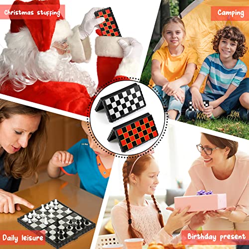 Charniol Magnetic Travel Chess Set Checkers With Portable Folding Chess Board Educational Toys For Family Board Games thumb #6