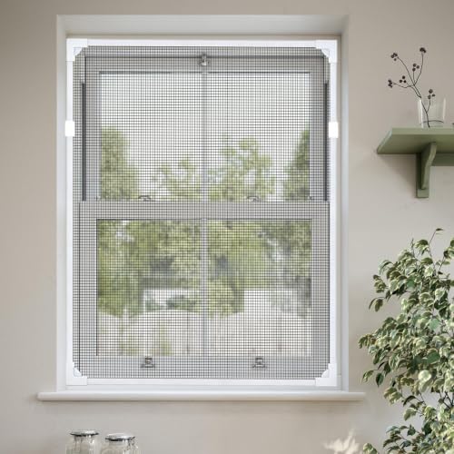 Mosquitera magnética de ventana sin taladro cortable de fibra de vidrio para oficina 3