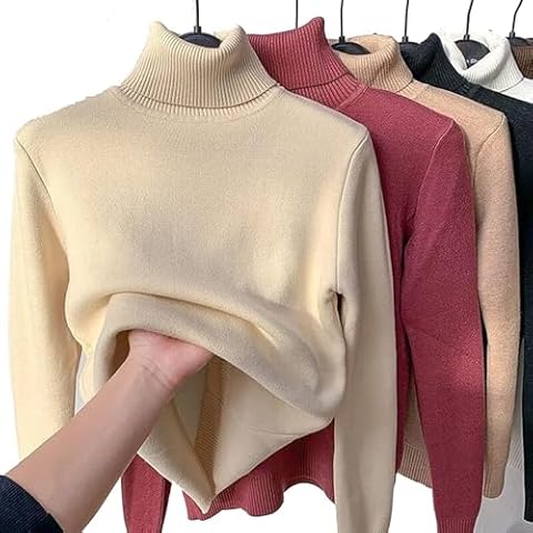 JOCCOS Winter Fleece Turtleneck Sweater Cover