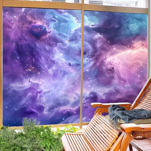 Película para ventana esmerilada Purple Nebula 17.7x23.6 in x2 miniatura 6