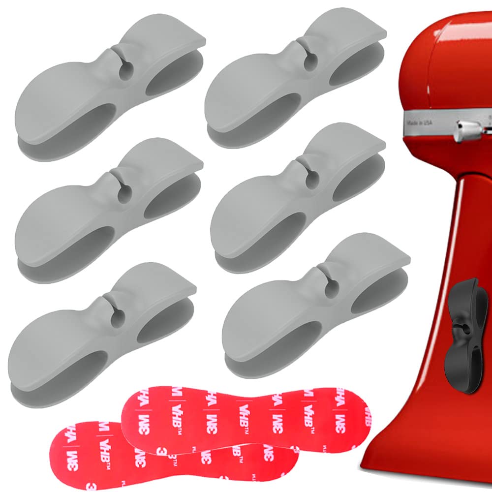 Appliance Cord Organizer Stick On,6Pack Cord Organizer For Kitchen Appliances Cord Winder Cable Organizer Appliance, 2 Extra Stickers