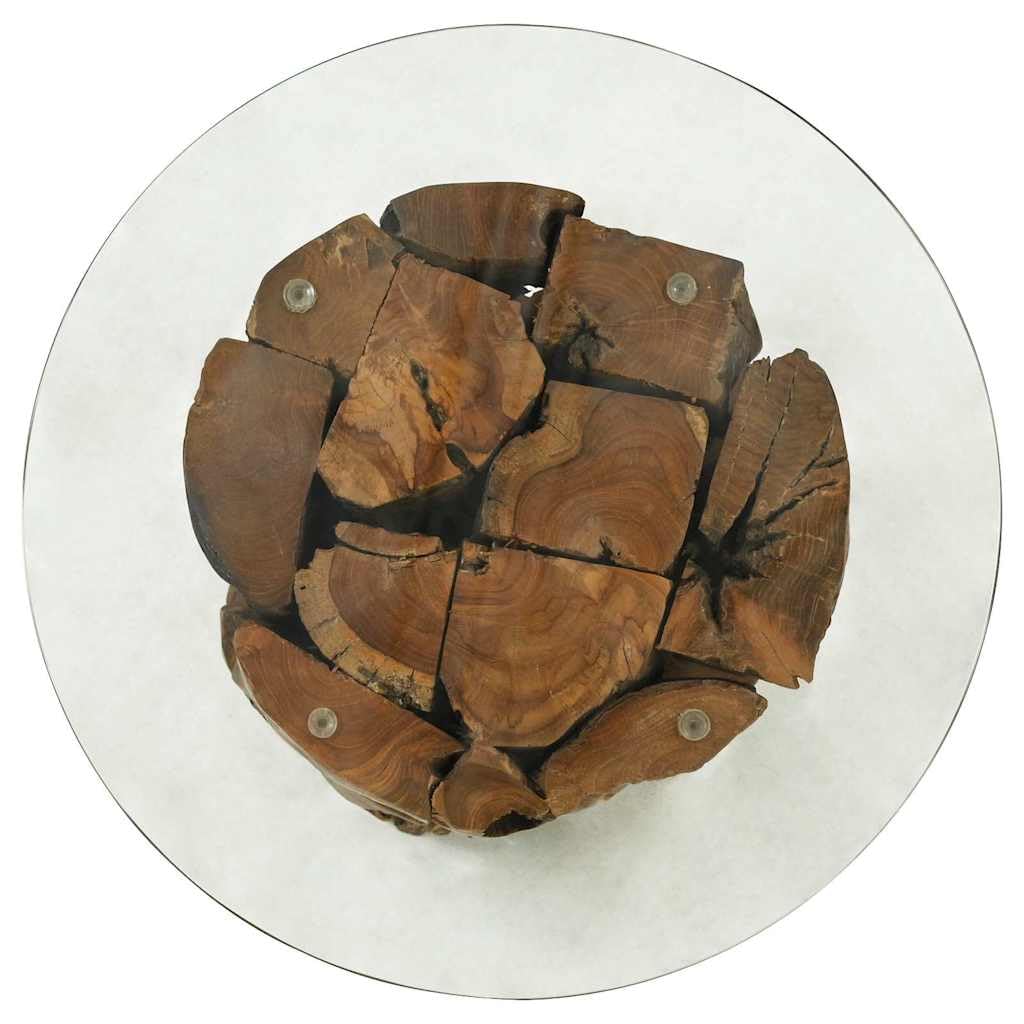 Amazon.com: HETFTJN Solid Teak Driftwood Coffee Table Round 23.6