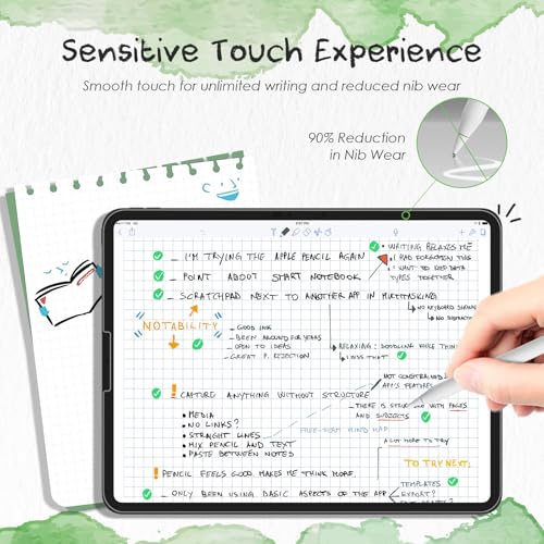 Image of PandaShield 2-Pack Paper-feel Screen Protector Easy-Installation Box for iPad Pro 12.9 inch 6th /5th /4th /3rd,Matte,Write and Draw like on Paper,Bubble Free,Anti-Glare,Scratch Resistant,Apple Pencil Support