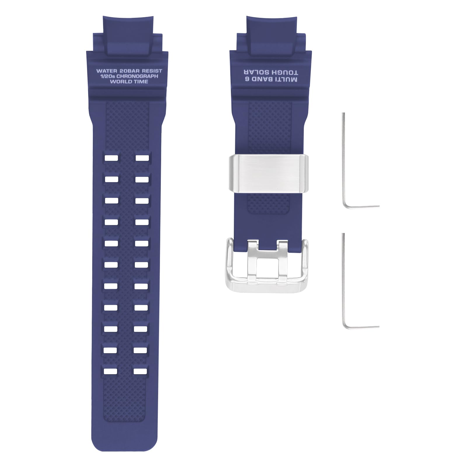 Resin Watch Band Compatible for Casio 16mm 10493622 GA-1000 GA-1100 GW-A1000 GW-A1100 GW-4000 G-1400 GWA-1000 Strap with Stainless Steel Buckle Replacement for men and women wirst watchband