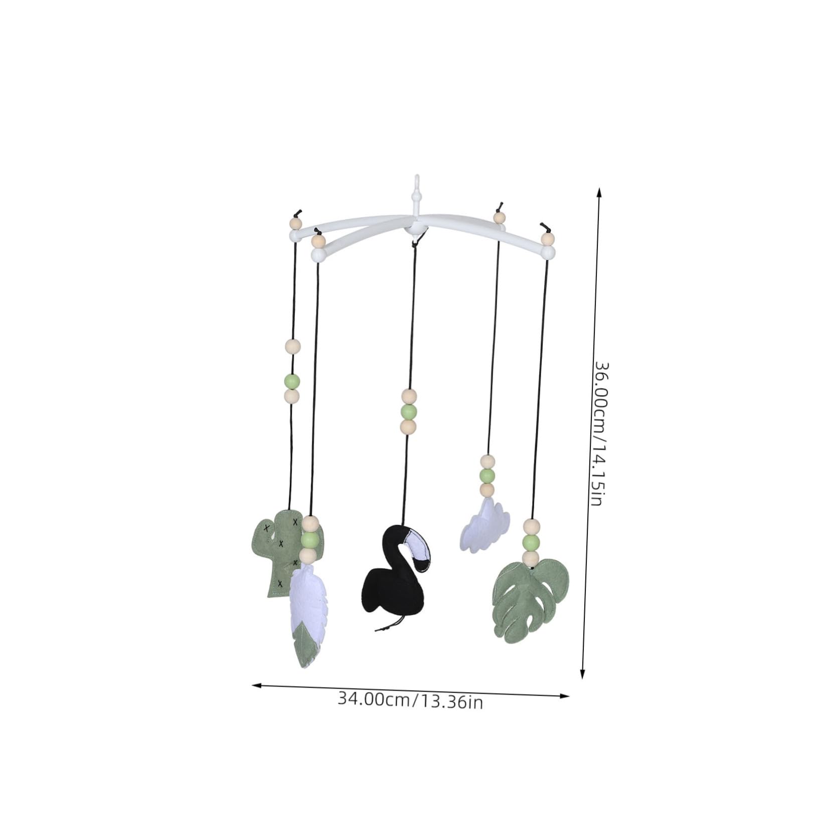 Totority Dorable Felt Bed Bell Crib Mobile for Boys Girls Animal Woodland Ceiling Mobile Toy Elegant Boys and Girls Room Dec