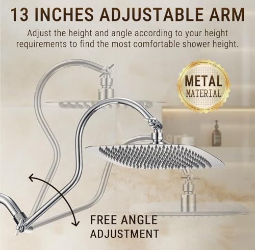 Cabezal de ducha 14 pulgadas G-Promise con brazo extensible miniatura 3