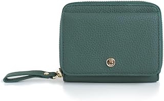 [バルコス] ＜ポンテ ピッコラ＞ TV通販で 島田秀平さん 蛇腹 コンパクトウォレット ミニ財布 カードケース 二つ折り財布 小銭入れ グリーン