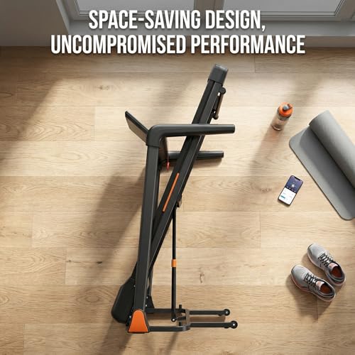 Image of Walking Pad, 3.5HP Foldable Treadmill with 4% Incline & Heart Rate Monitor, 8-Layer Running Belt for Knee Protection, 330 lbs Capacity, 0.5-8.5 MPH