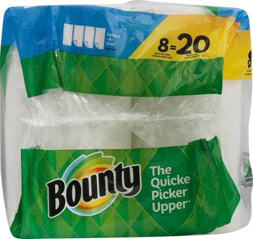 Vista 16 de Bounty Select-A-Size - Toallas de papel, blanco, 8 rollos dobles Plus 20 rollos regulares