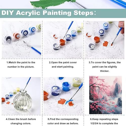 Pintar por números para adultos: relájate decorando tu hogar con este kit de pintura DIY 6