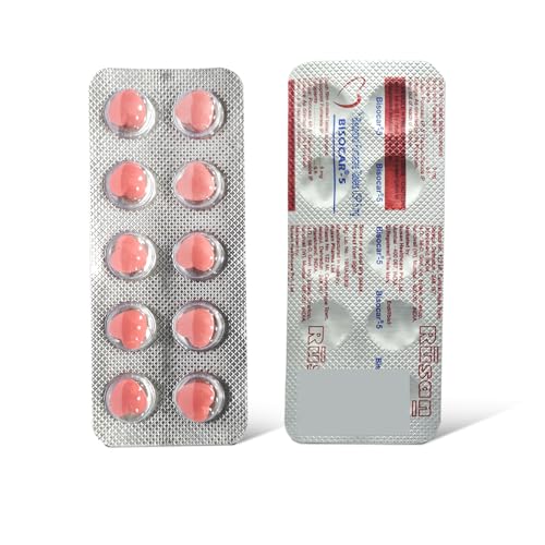 Image of Rusan Bisocar Bisoprolol 5mg | 10 Tablets | Beta Blocker Tablets for Hypertension | BP Management | Relax blood vessels and helps to improve BP
