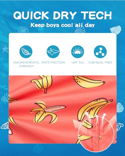 Image of SURF CUZ Boys Swim Trunks Toddler Swim Shorts UPF 50+ Bathing Suit for Boy Swimsuit Quick Dry Mesh Beach Boardshorts Swimwear