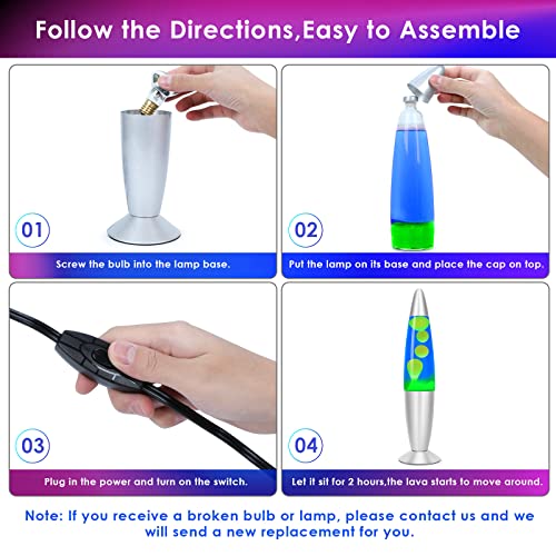 Mdismart Lava Lamp 16Inches For Kids And Adults- Big Motion Volcano Lamp With Blue Liquid Green Wax, Gifts For Boys Girls, Relaxing Calming Night Mood Light For Sleeping And Home Decoration #TOP3