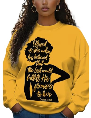 CIVIZILUX Blessed Is She Who Has Believed Sweatshirt Long Sleeve