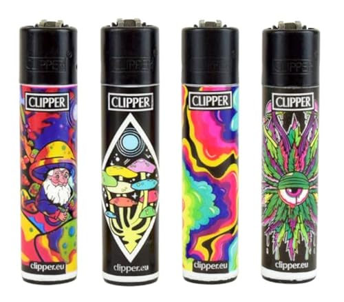 Clipper Lighter 4 Pack (Micro Soft Black)