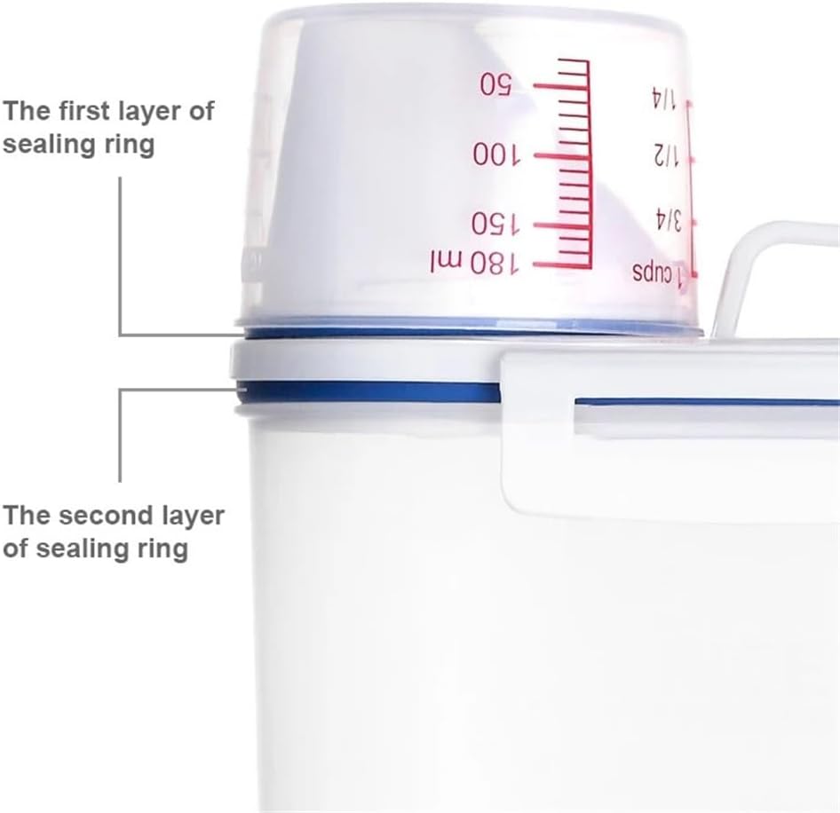 Storage Bucket Dispenser Large Capacity Container Food Grade Kitchen Portable Rice