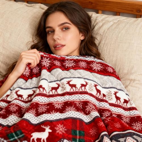 Couverture de Noël 100 cm idée cadeau pour décoration de fête - 3