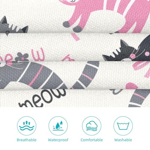 Tablier de cuisine motif chats multicolore avec 4 broches pratiques
