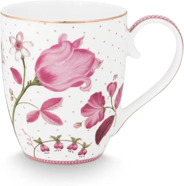 Pip Studio Jolie Tulip Pink XL Becher 450ml - Geschirr für stilvollen Genuss