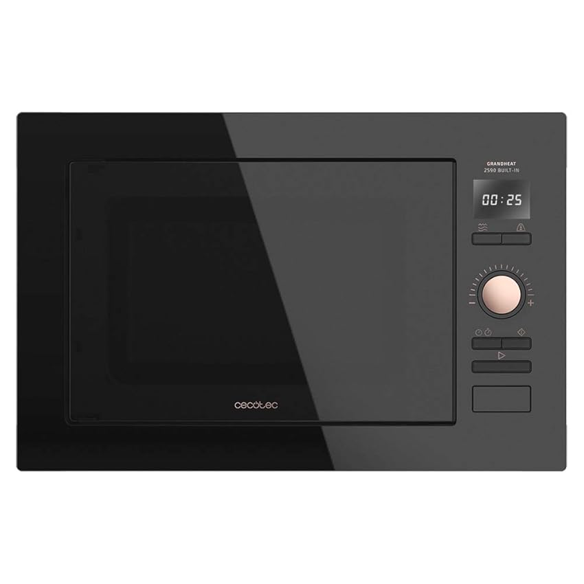 Immagine del prodotto Cecotec Forno a Microonde incasso digitale GrandHeat 2590 Built-in BlackRose. 900 W, Integrabile, 25 litri, 8 funzioni preconfigurate, Avvio rapido, Timer