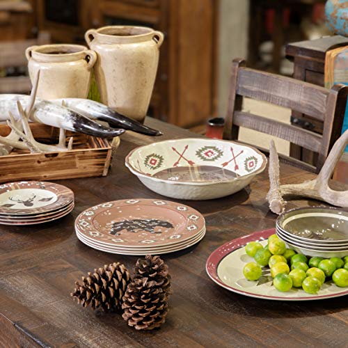 Image of Paseo Road Aztec Bear 14 Piece Melamine Dinnerware Set