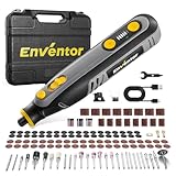 Enventor 8V ペン型ミニルーター ワイヤレス ミニルーター リューター DIY工具セット 5段変速 小型 軽量 5000&30000RPM 過負荷保護 DIY 切断 電動 高速回転 彫刻ペン 彫刻 フライス 研削 研磨 除去 穴あけ USBType-C充電 コンパクト 木工 彫刻 ドリル 汚れ落とし つや出し