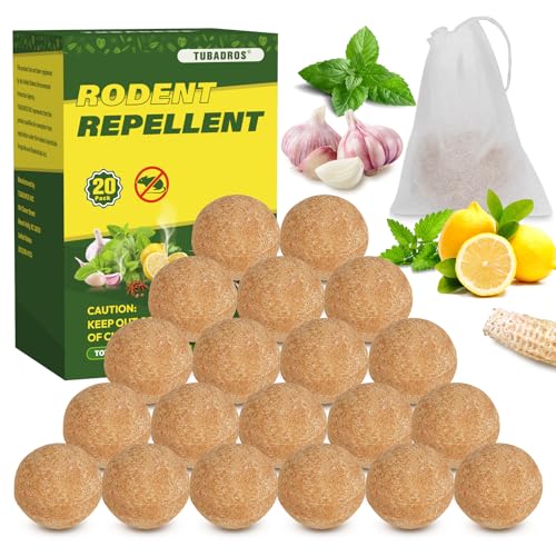 Rodent Repellent, Peppermint Oil Moth Ball to Repel Mice and Rats, Mouse Repellent, Mice Repellent,...
