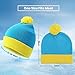 FONYFA Halloween Character Cosplay Headwear and Gloves,Cartman Knit Pom Beanie Hat, Halloween Custume Winter Hat Set for Adult (blue and yellow)