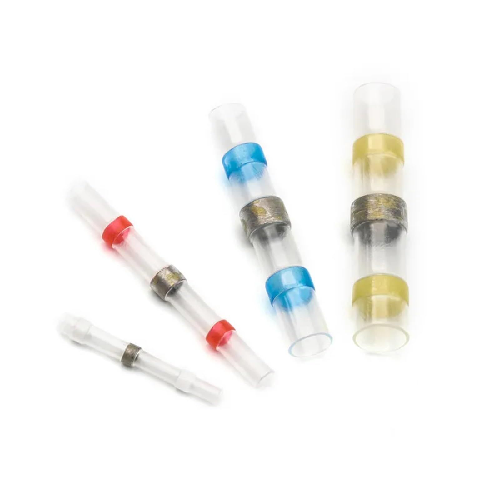Assortiment de 240 cosses thermorétractables à Anneau, connecteurs à souder Bout à Bout, cosses à entièrement isolées, avec boîte