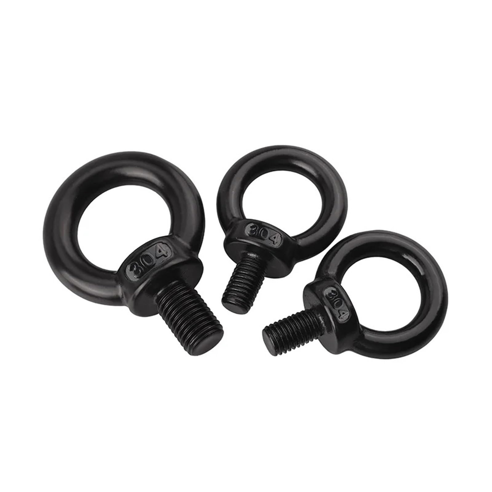 Cáncamos, cáncamos de alta resistencia, M3 M4 M5 M6 M8 M10 M12 M14 M16 M18 M20 M24 negro 304 anillo de acero inoxidable cáncamo de elevación tornillos de ojo de elevación marinos perno de anillo(M5x11