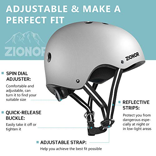 image for ZIONOR H3 Skateboard Helmet - CPSC Certified Bike Helmet for Kids/Yout