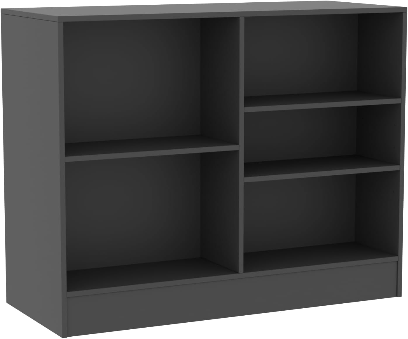 48" W * 20" D * 38" H - Black Retail Counter, Wood Retail Cashier Counter, Cashier Counter with Slatwall