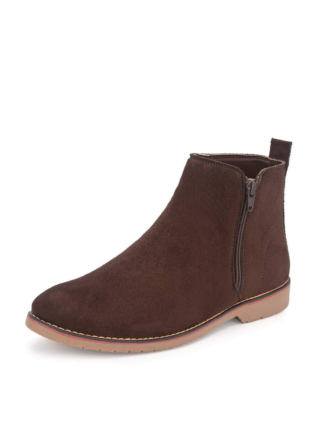 FENTACIASuede Leather Side Chain Chelsea Boots for Men