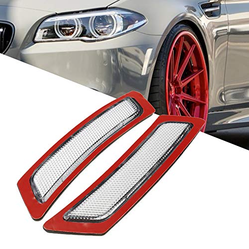 Image of 2pcs for BMW F10 5 Series 2011-2014 Front Side Marke Fender Bumper Reflector (White)