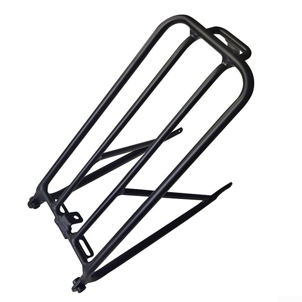 Klappbarer Fahrradträger für Brompton, 40,6 cm, Aluminiumlegierung, mit einfachen Rädern, passend für 40,6 x 4,5 cm Reifen, leichte Gepäckstütze für Pendler und Reisen