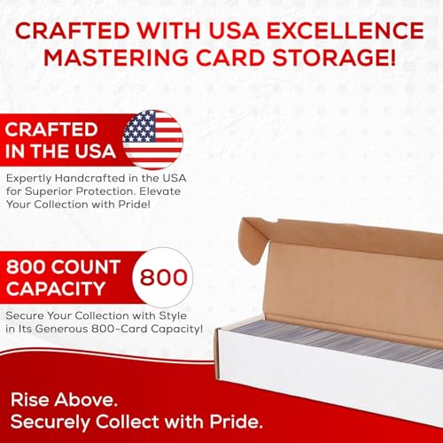Collector'S First Pick 800COUNT3PACK 3) Premium 800 Count Storage Box Trading Card Storage Box Cardboard Perfect Baseball Card Storage Box thumb #1