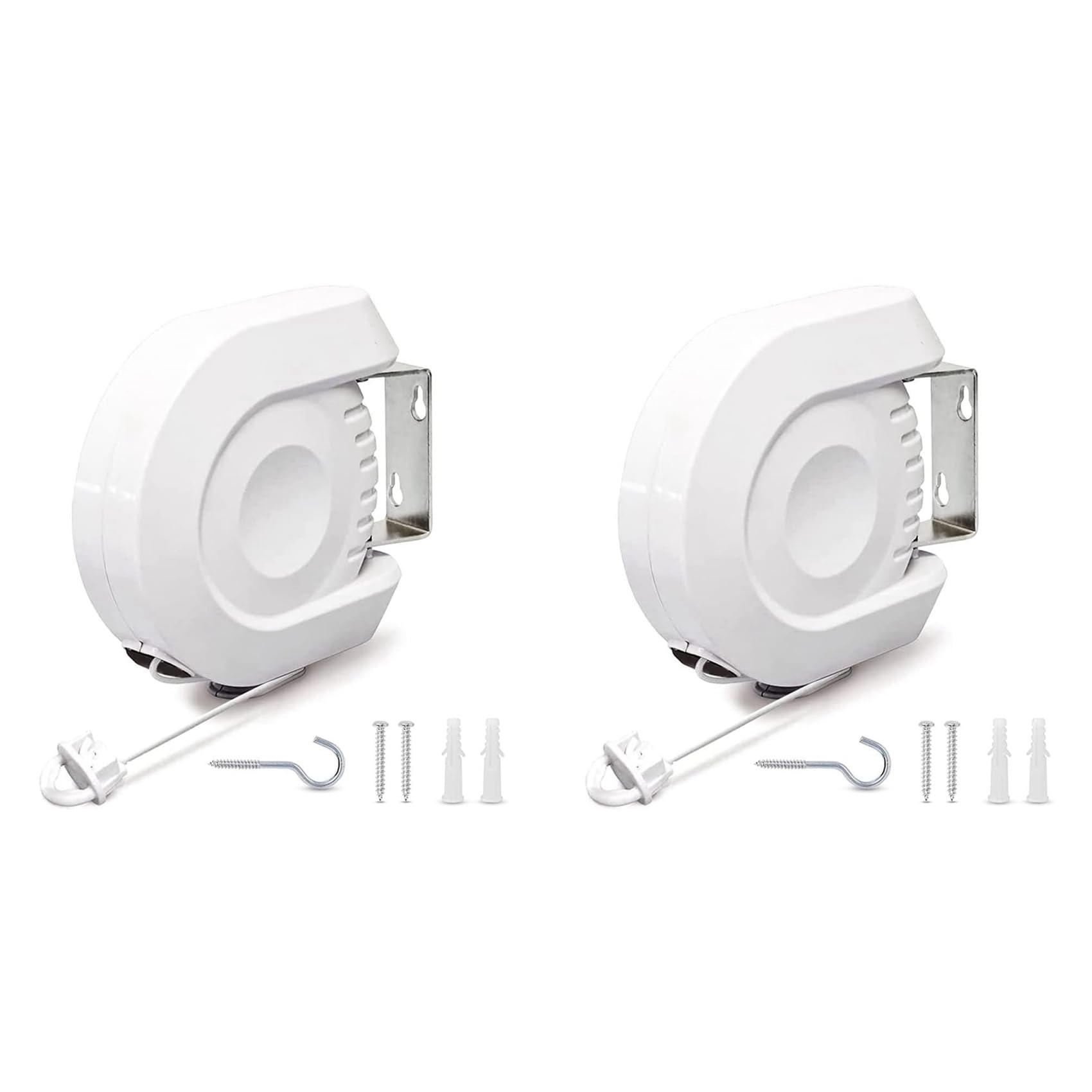 Hndhbfgrt 2X Retractable Clothesline, Clothesline Indoor and Outdoor Laundry Line Double Clothesline, 60 Inches