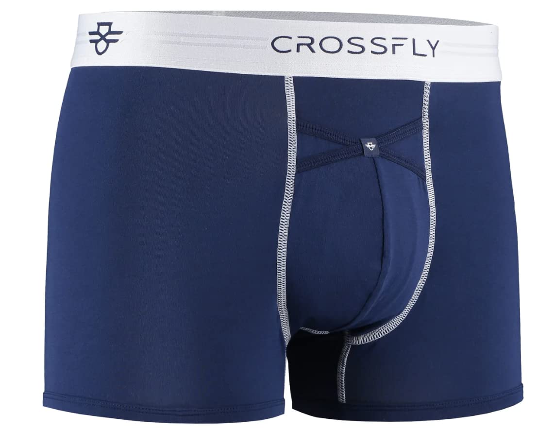 CrossflyIKON X Men’s Underwear 3" Trunk Boxer Briefs, 24 Hour Comfort and Innovative Access, No Chafe, Breathable and Soft